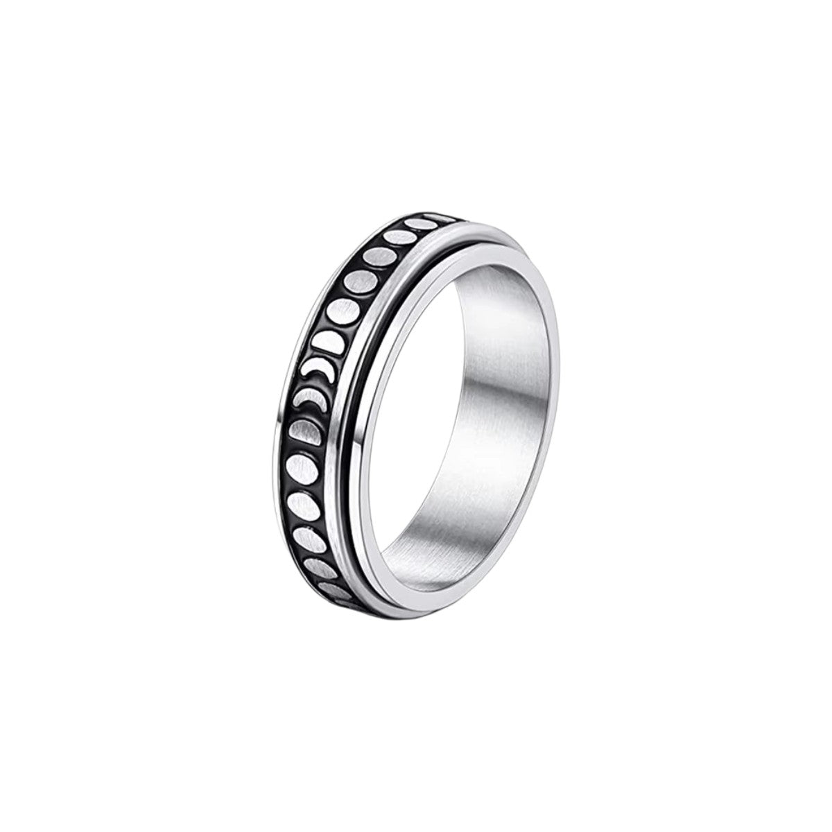 Sonne & Mond Anti-Stress-Ring – Edelstahl