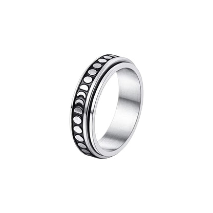 Sonne & Mond Anti-Stress-Ring – Edelstahl