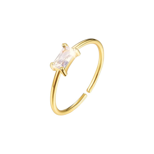 Vielring - Kristall Ring - 925 Silber - Gold