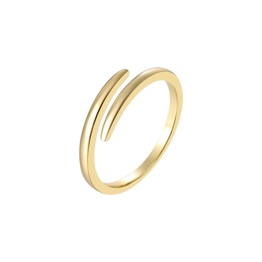 Vielring - Doppel Ring - 925 Silber - Gold