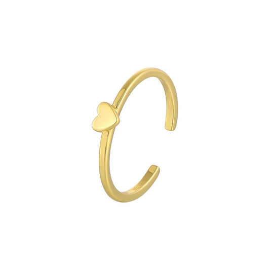 Vielring - Filigraner Herz Ring - 925 Silber - Gold