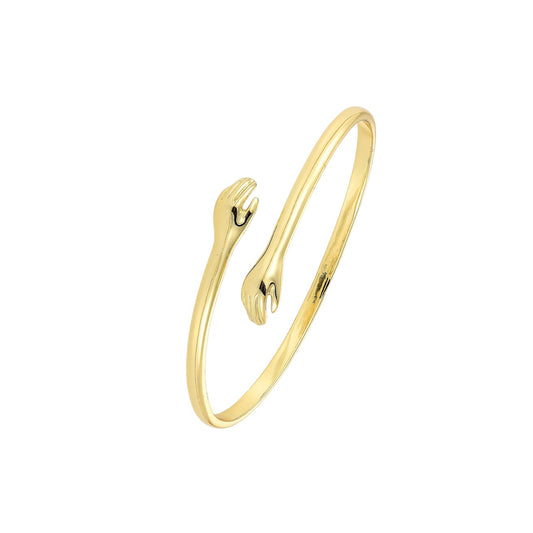 Vielring - Umarmender Armreifen - 925 Silber - Gold
