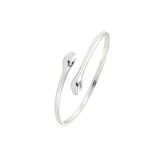 Vielring - Umarmender Armreifen - 925 Silber - Silber