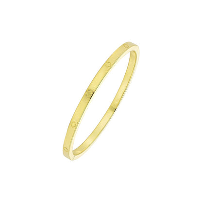 Vielring - Kleeblatt Armreifen - 925 Silber - Gold / 16 cm