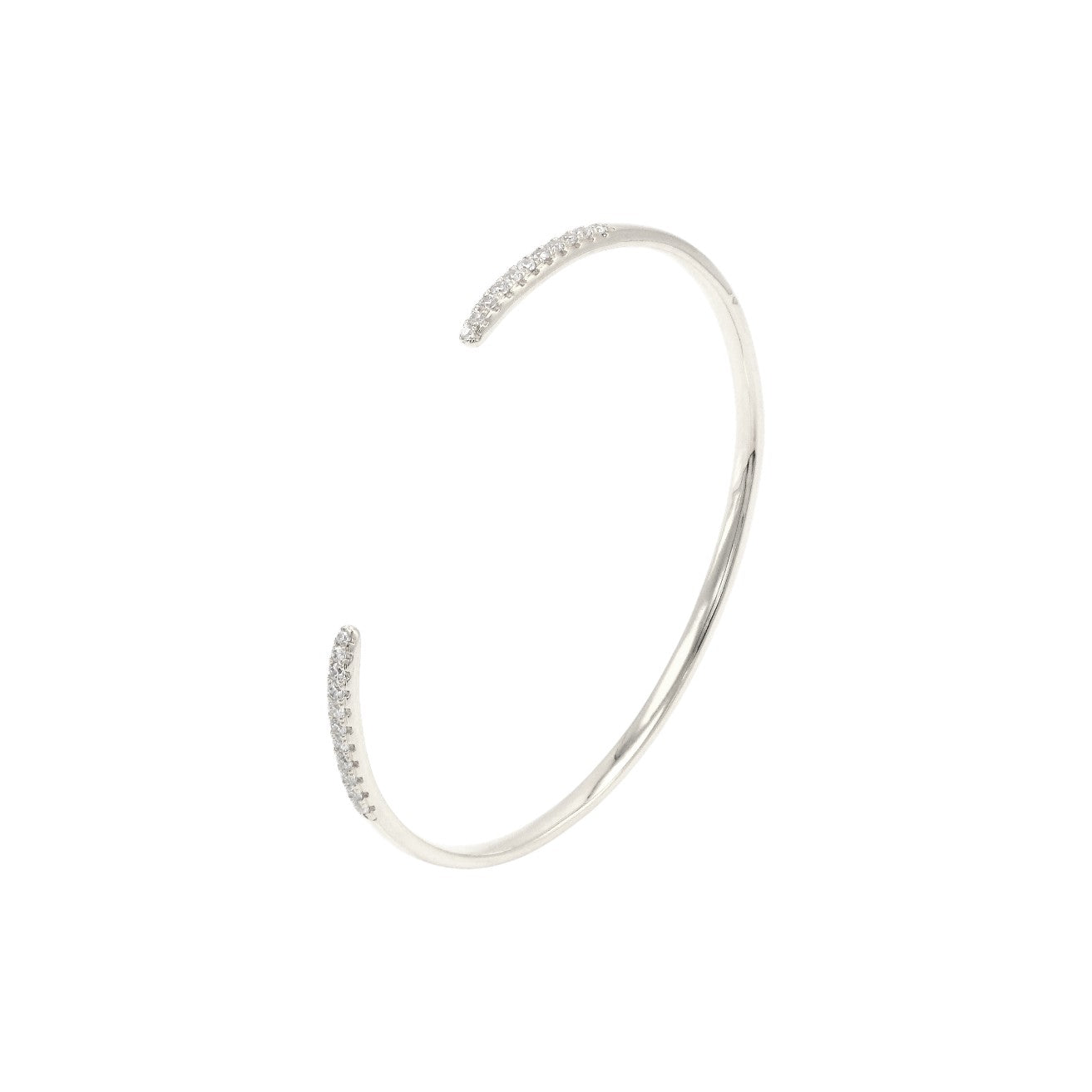 Vielring - Filigraner Zirkonia Armreifen - 925 Silber - Silber