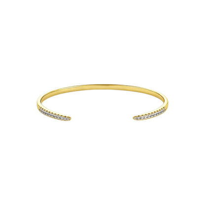 Vielring - Filigraner Zirkonia Armreifen - 925 Silber - Gold