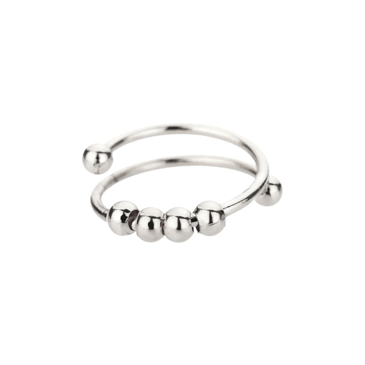 Kugel‑Spinner Anti-Stress-Ring – Edelstahl