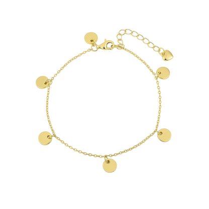 Plättchen Fußkettchen - 925 Silber