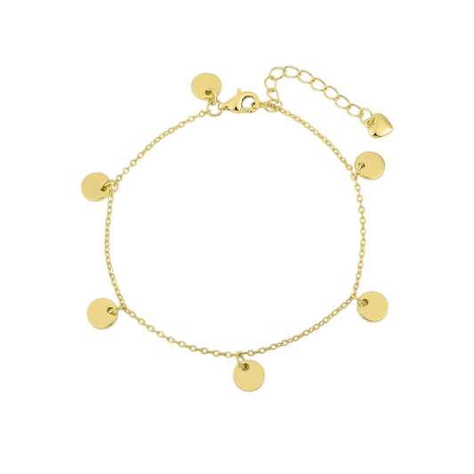 Plättchen Fußkettchen - 925 Silber