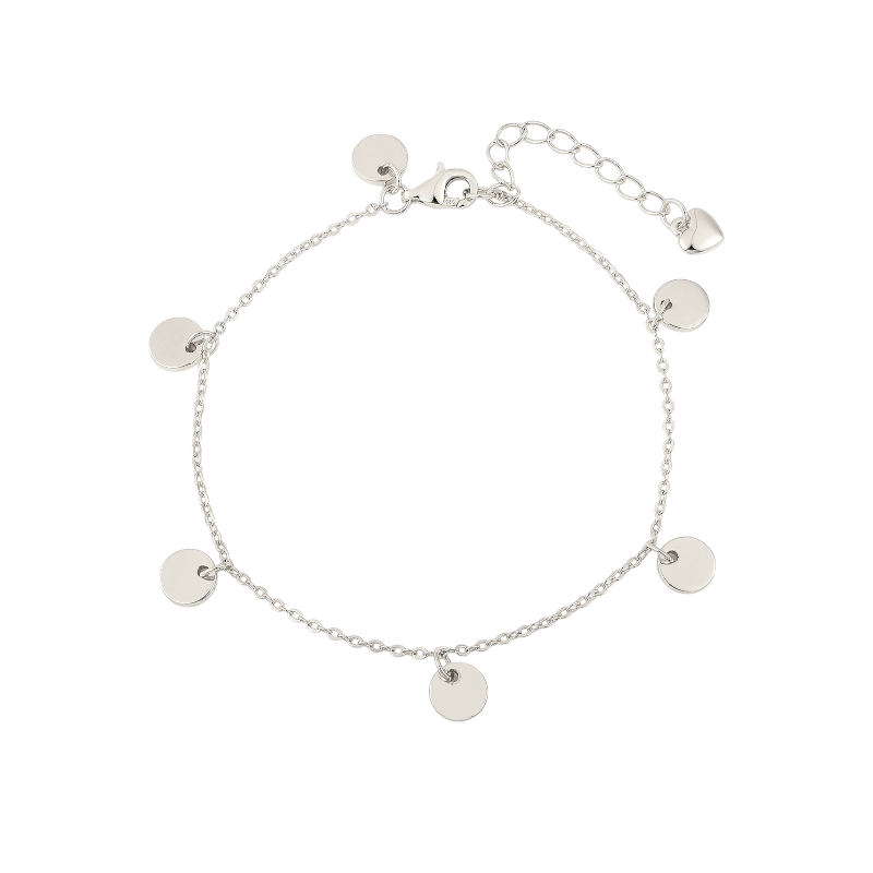 Plättchen Fußkettchen - 925 Silber