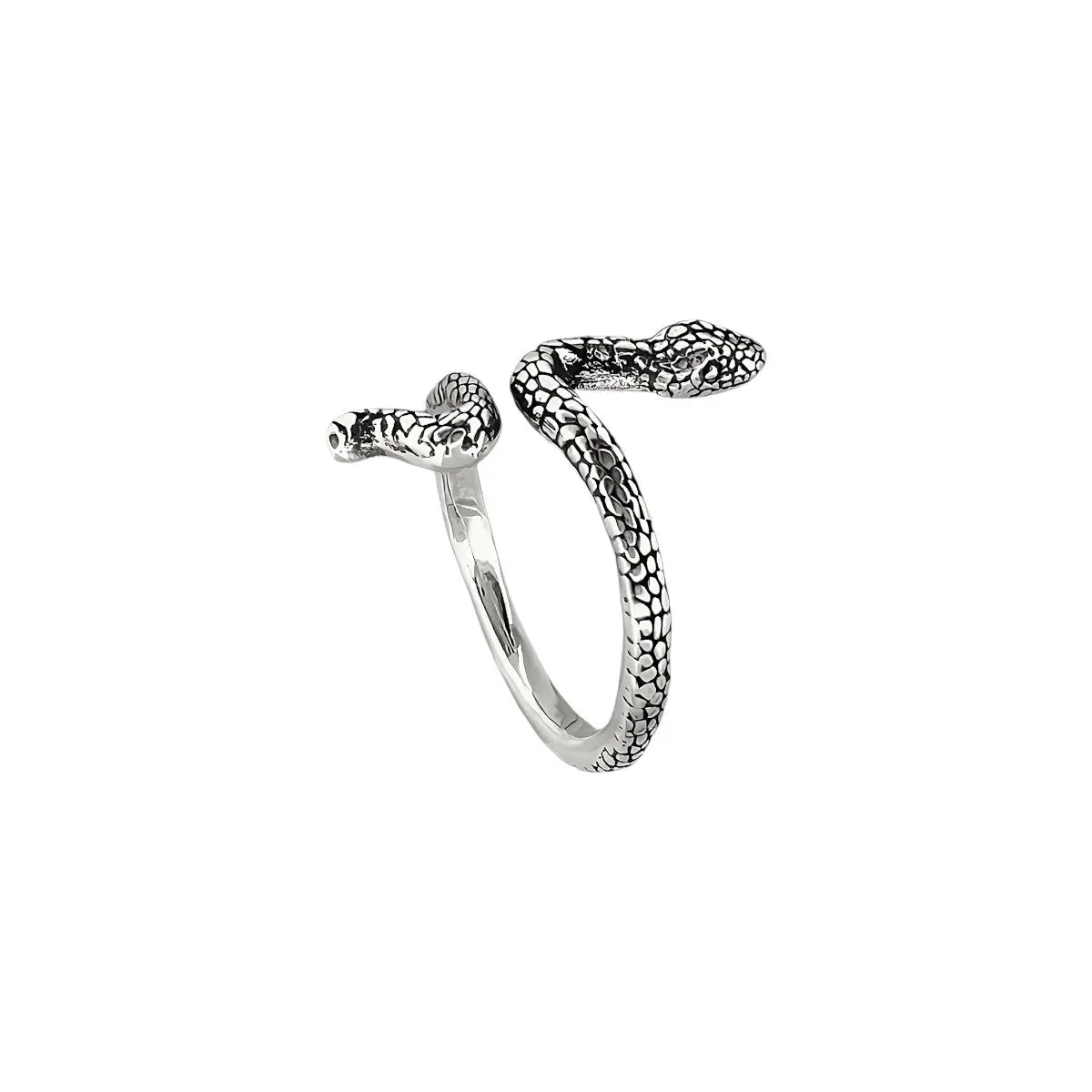 Vielring - Schlangenring • Verstellbarer Snake Ring - Silber-Vintage / Kupfer