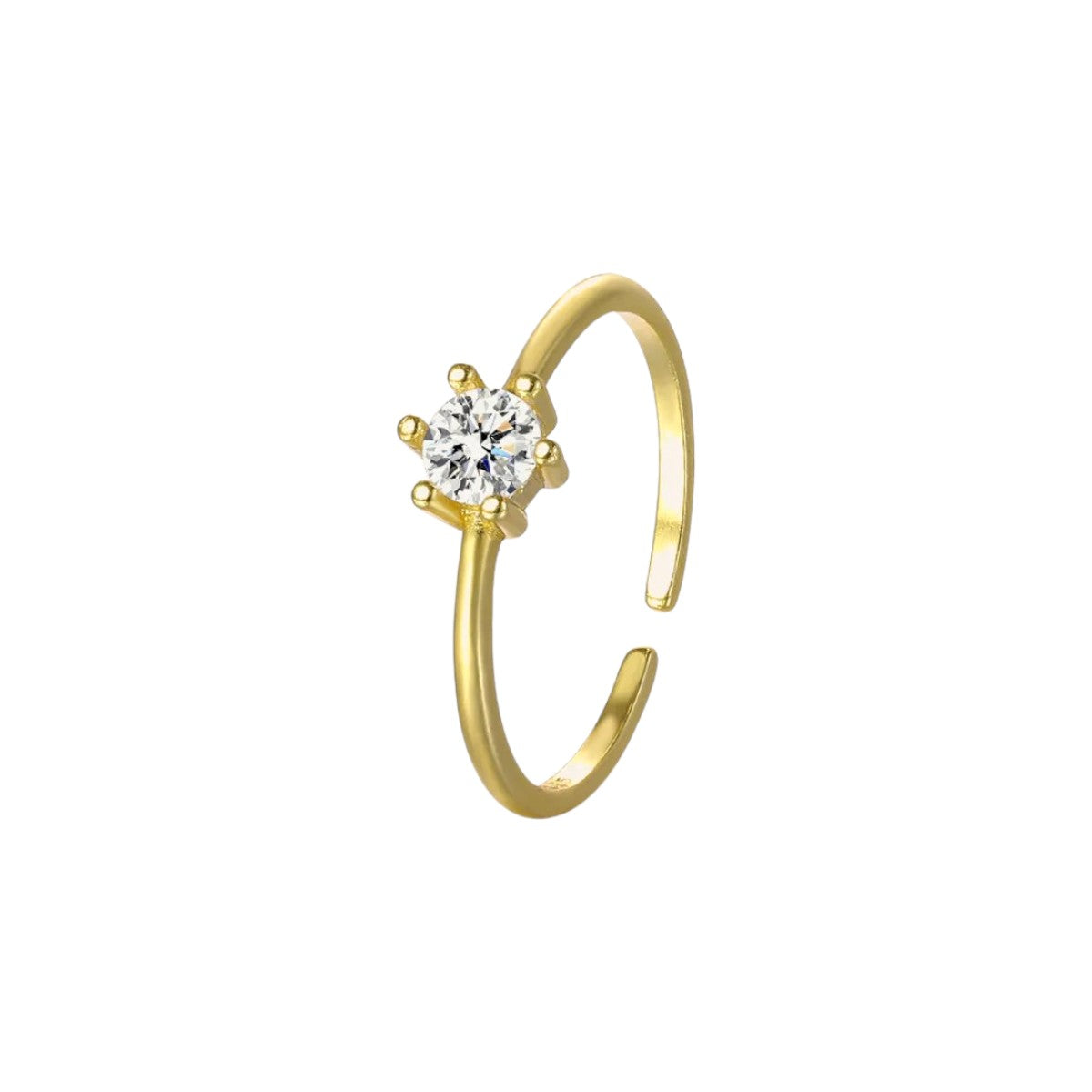 Weißer CZ Ring - 925 Silber