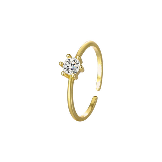 Weißer CZ Ring - 925 Silber