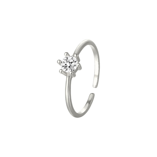 Weißer CZ Ring - 925 Silber