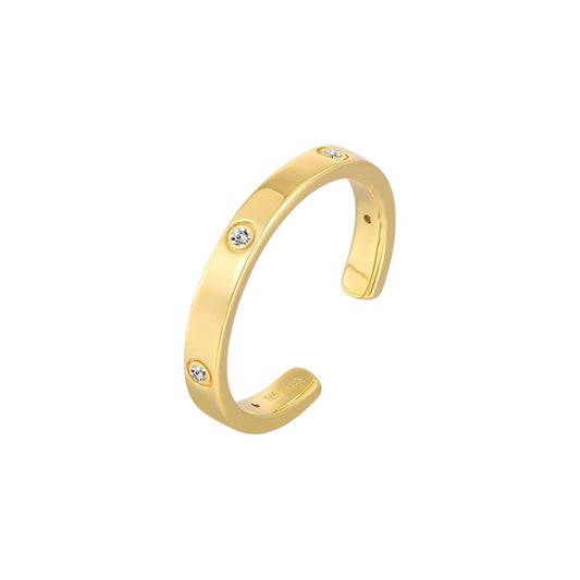 Vielring - Liebes Zirkonia Ring - 925 Silber - Gold