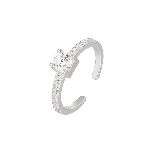 Vielring - Zirkonia Stein Ring - 925 Silber - Silber