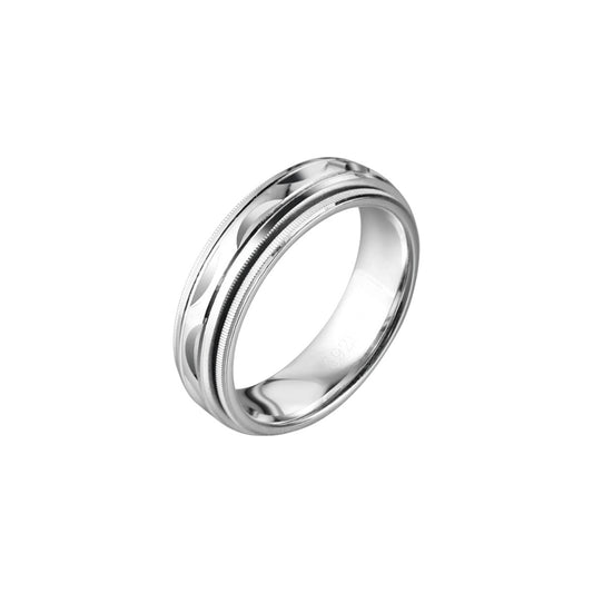 Square ring with zirconia stones - 925 silver