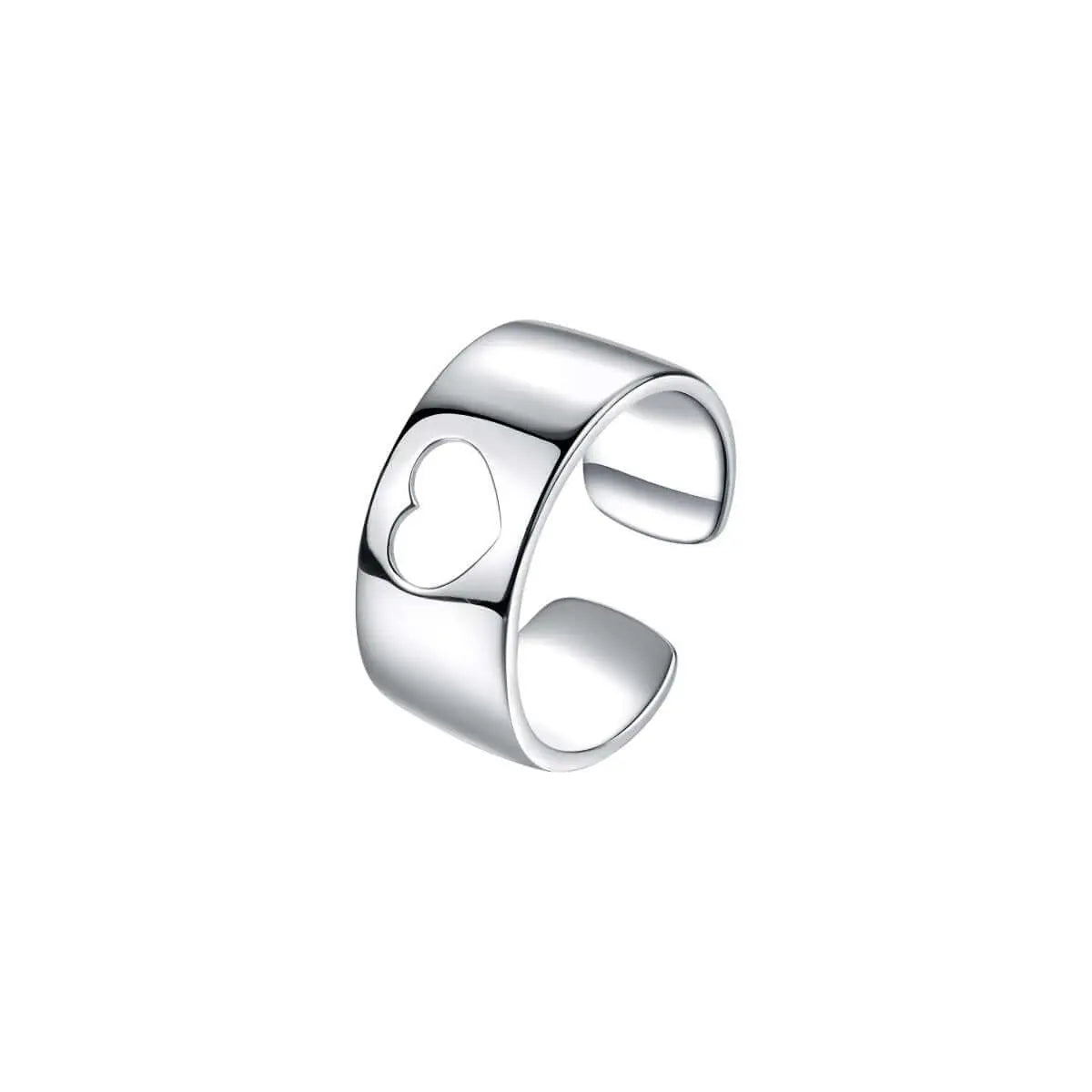 Vielring - Herz Paar Ringe Silber 925 • Paar Ringe • Liebes Partner Ringe - Silber / Kupfer