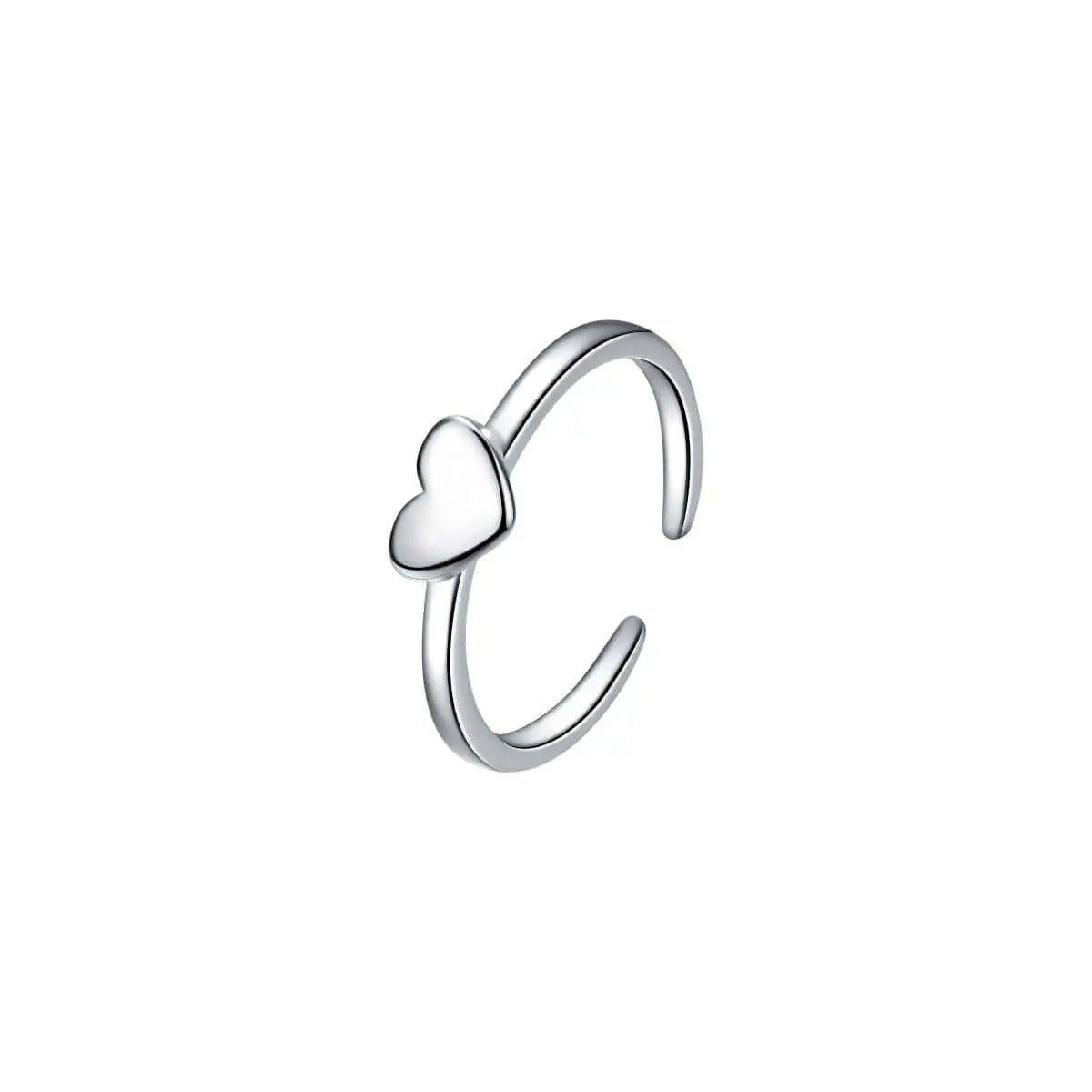 Vielring - Herz Paar Ringe Silber 925 • Paar Ringe • Liebes Partner Ringe - Silber / Kupfer