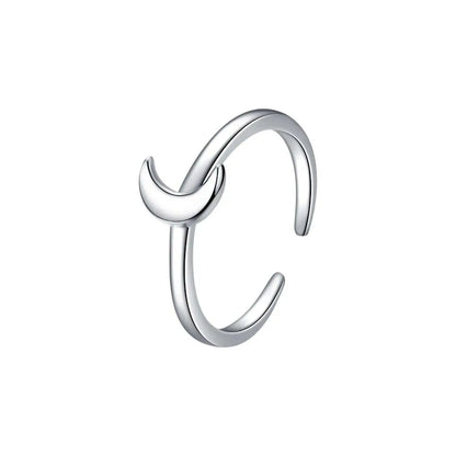 Vielring - Mond Paar Ringe Silber 925 • Paar Ringe - Silber / Kupfer