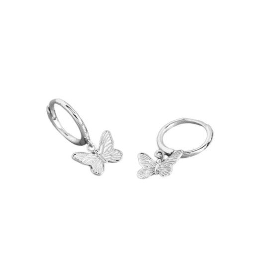Vielring - Schmetterling Creolen - 925 Sterling Silber - Silber