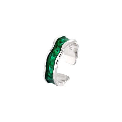 Vielring - Stone Ring - 925 Sterling Silber - Grün