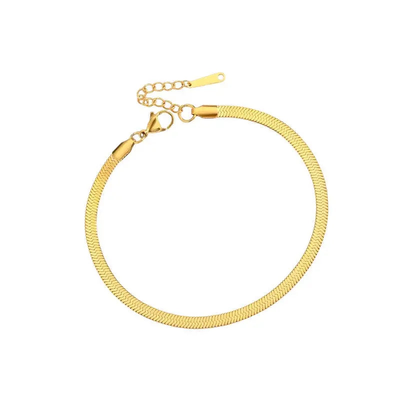 Vielring - Fischgräten Fußkettchen - Gold