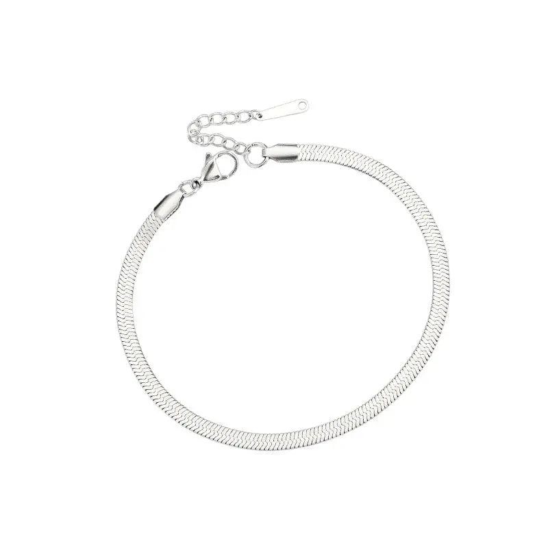 Vielring - Fischgräten Fußkettchen - Silber