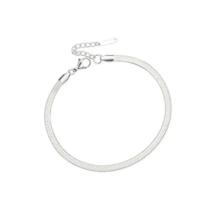 Vielring - Fischgräten Fußkettchen - Silber