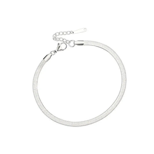 Vielring - Fischgräten Fußkettchen - Silber