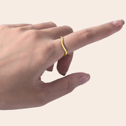 Wellen Ring - 925 Silber