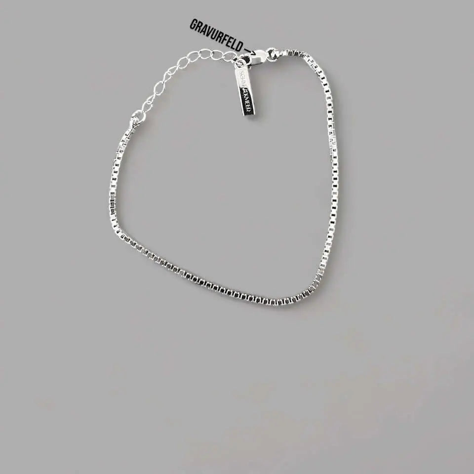 Vielring - Boxketten Armband verstellbar 1,5mm - 925 Silber - Silber / 16+3 cm