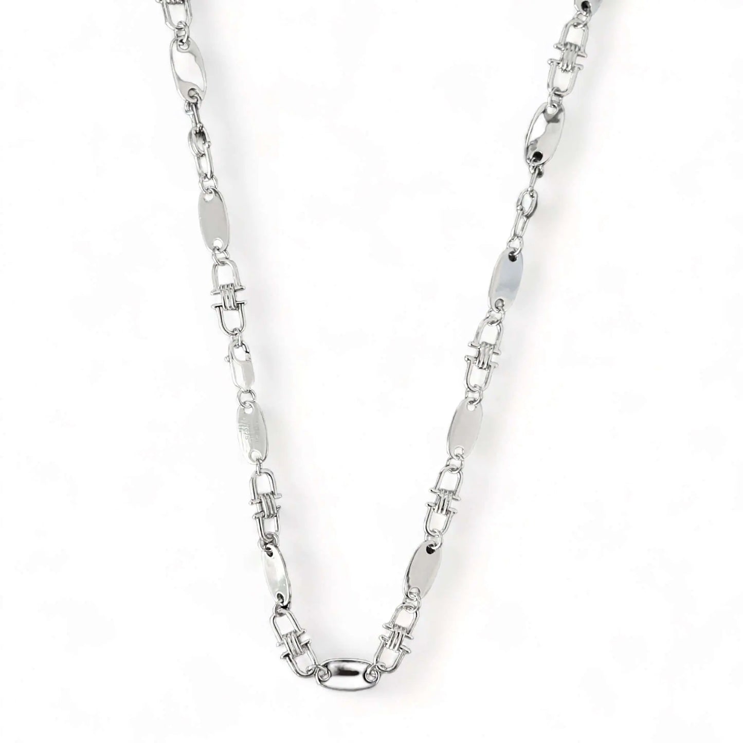 Vielring - Plattenkette 6mm - 925 Silber - Silber / 55 cm