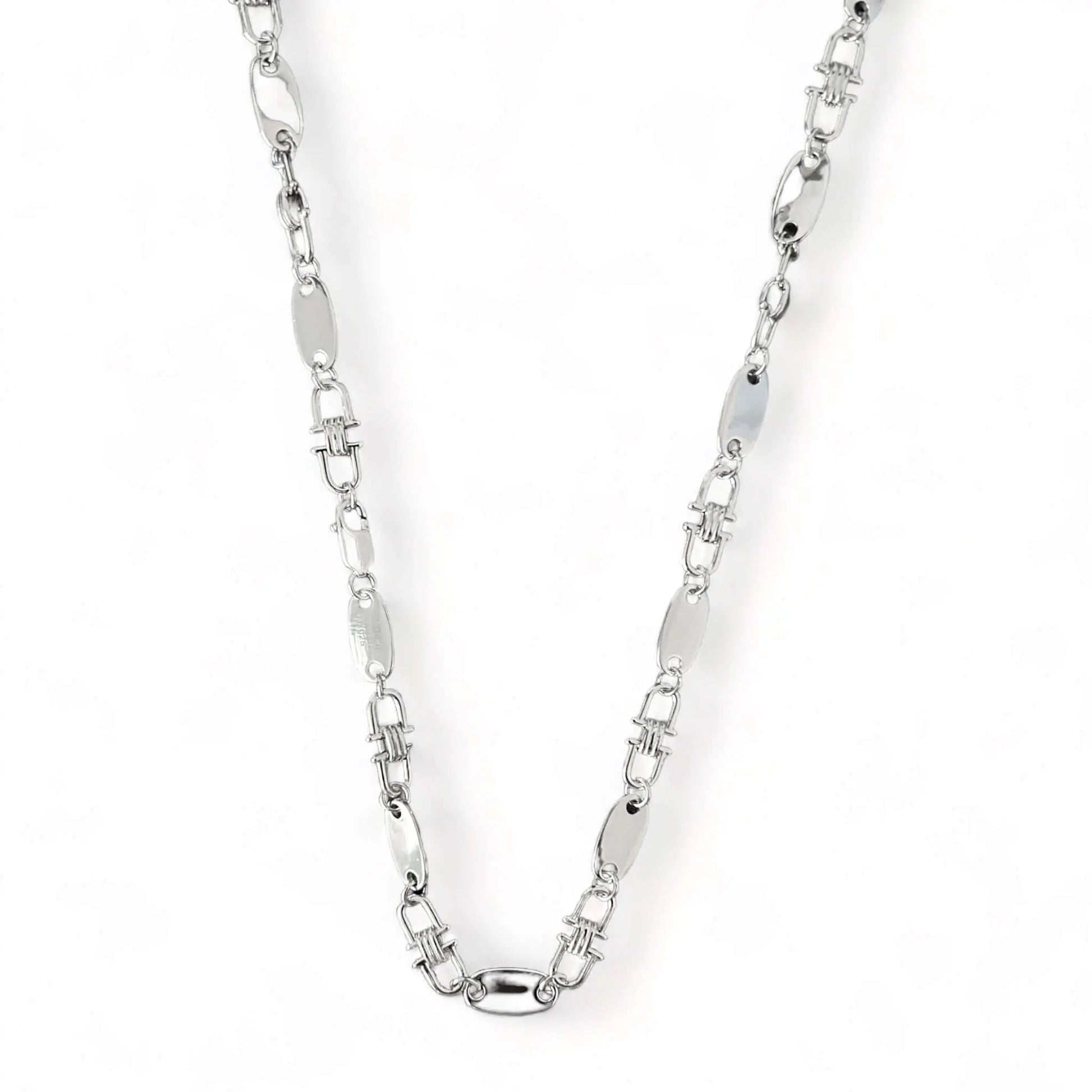 Vielring - Plattenkette 6mm - 925 Silber - Silber / 55 cm