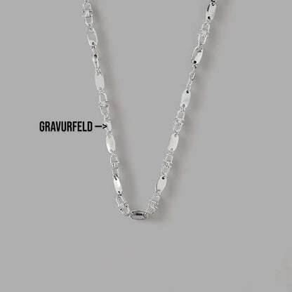 Vielring - Plattenkette 6mm - 925 Silber - Silber / 55 cm