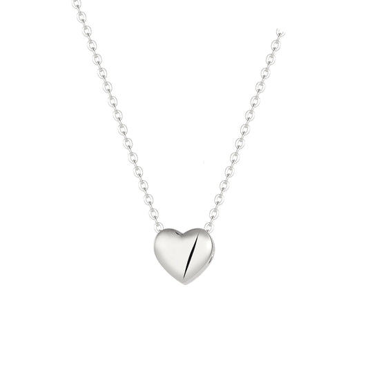Vielring - Minimalistische Herz Halskette - 925 Silber - Silber