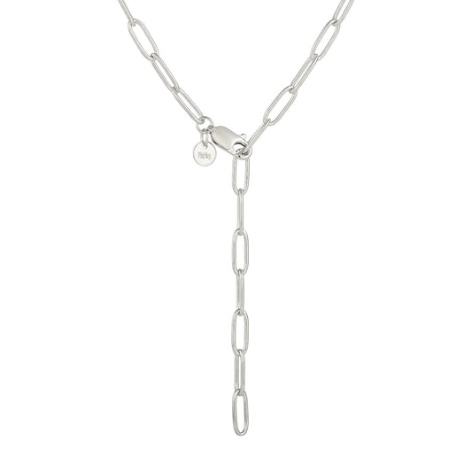 Square Zirconia Necklace - 925 Silver