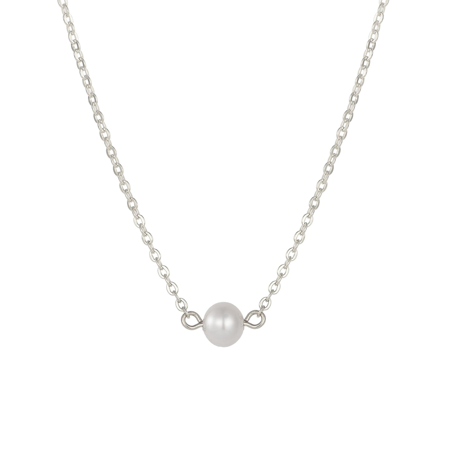 Perlen Halskette - 925 Silber