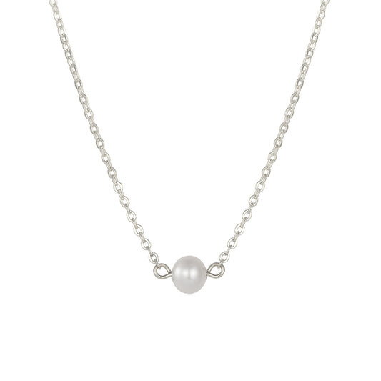 Square Zirconia Necklace - 925 Silver