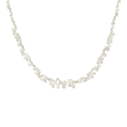 Vielring - Geometrischen Elementen Halskette - 925 Silber - Silber