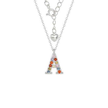 Square Zirconia Necklace - 925 Silver