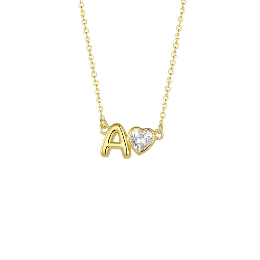 Square Zirconia Necklace - 925 Silver