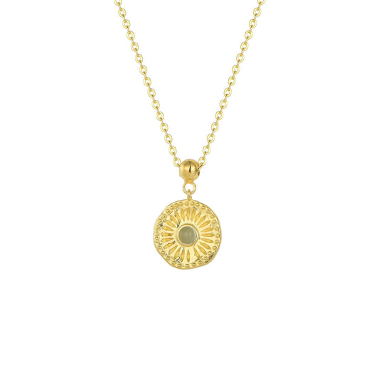 Square Zirconia Necklace - 925 Silver