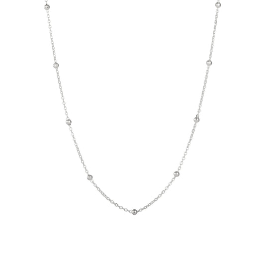 Square Zirconia Necklace - 925 Silver