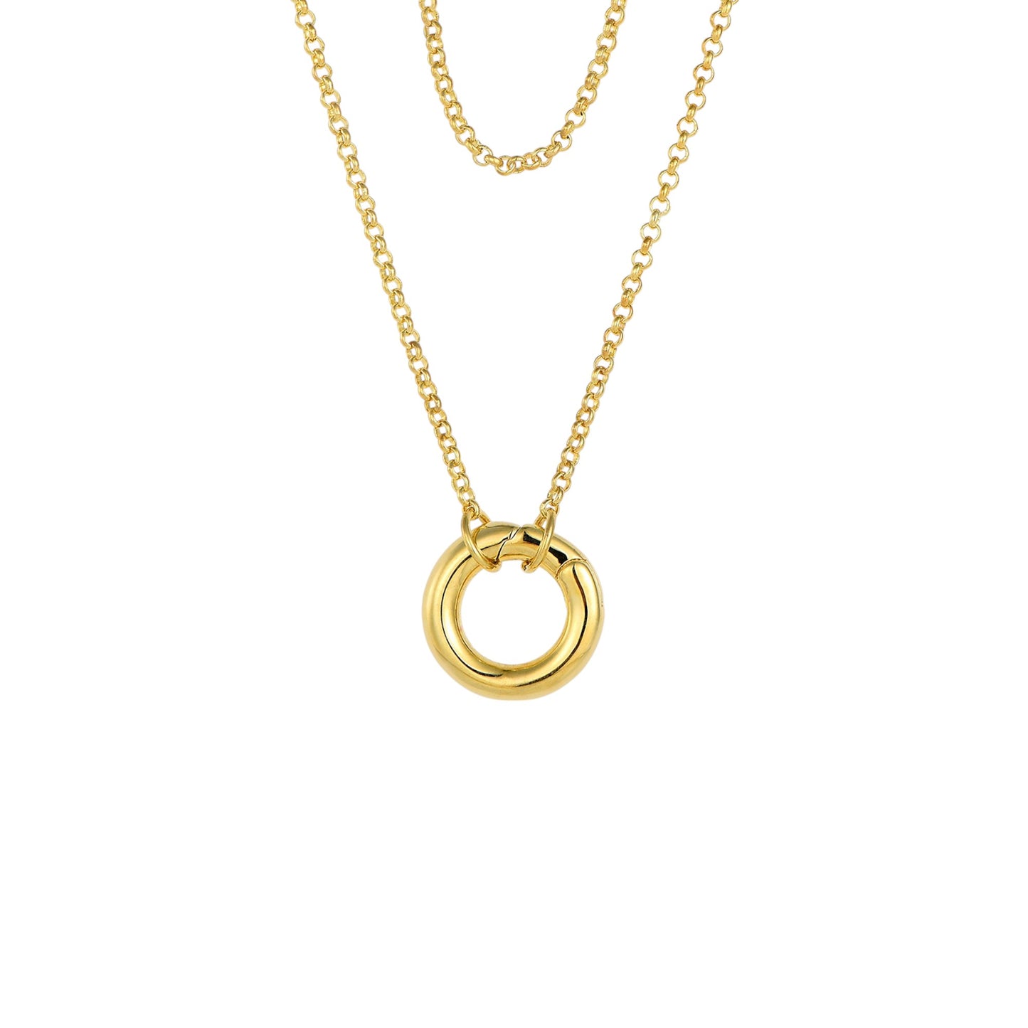 Square Zirconia Necklace - 925 Silver