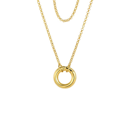 Square Zirconia Necklace - 925 Silver