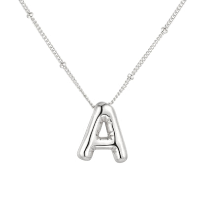 Bubble name necklace with letters