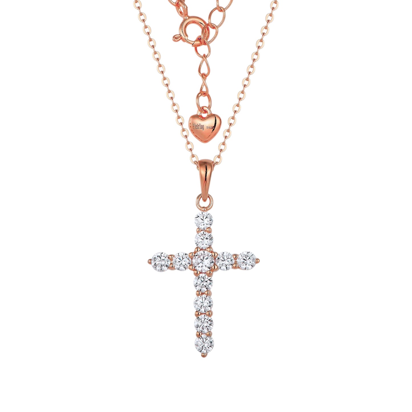 Square Zirconia Necklace - 925 Silver