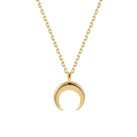 Vielring - Zierliche Mond Halskette - 925 Silber - Gold