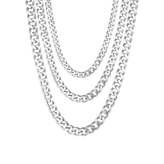 Vielring - Gliederkette Halskette - 925 Silber - Gold / 3 mm / 45 cm